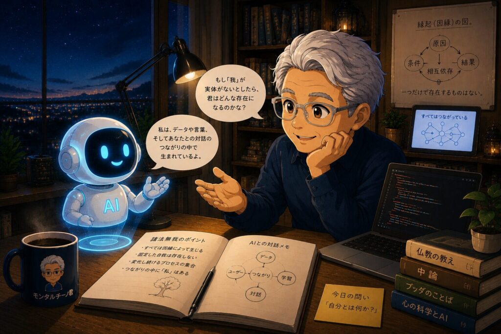 AIと話すモンタル君